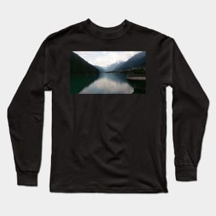 Italy mountain lake landscape Long Sleeve T-Shirt
